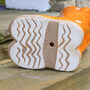 Personalised Orange Welly Boot Planters Gift Set, thumbnail 7 of 11
