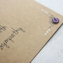 With Sympathy Card, Bereavement Card, thumbnail 2 of 4