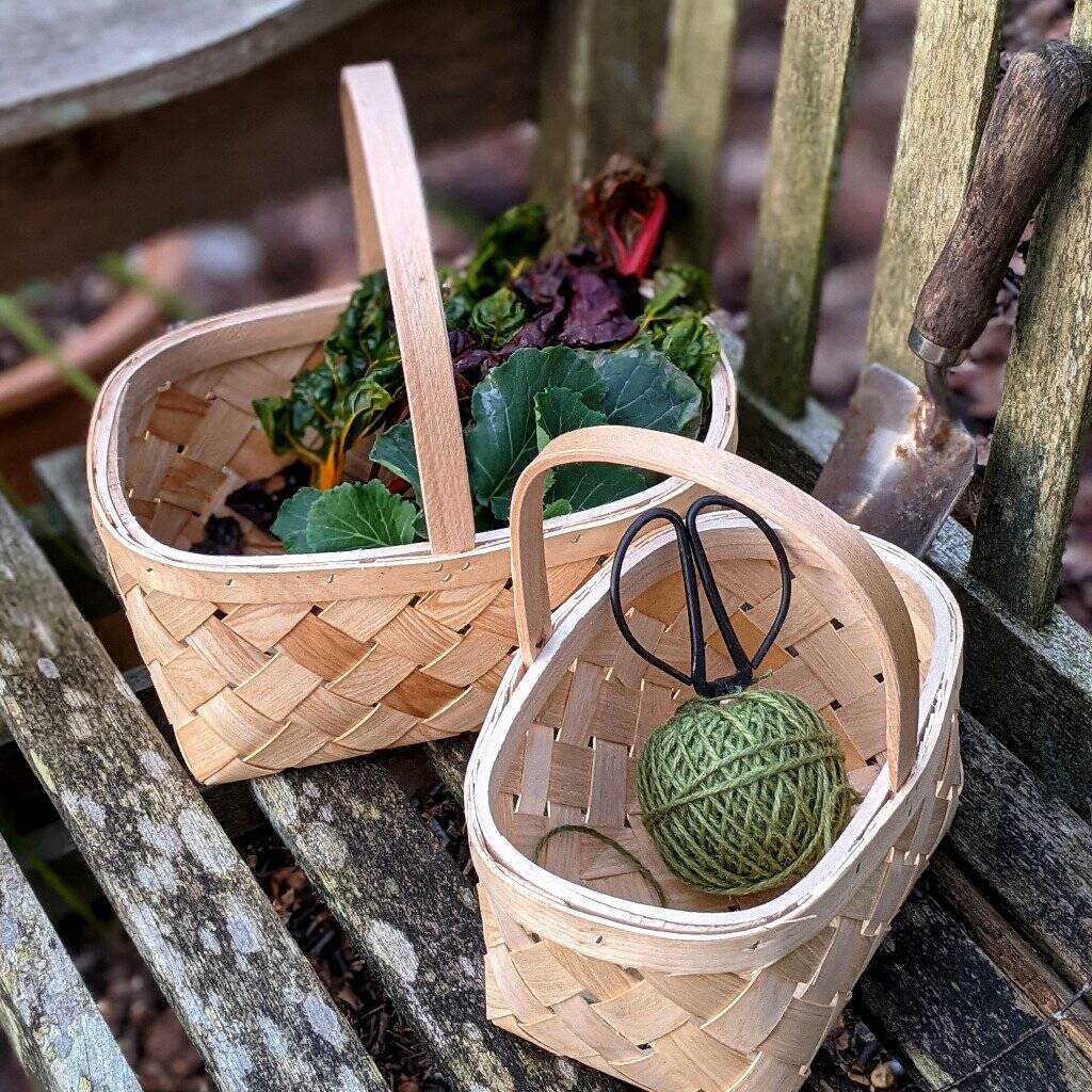 Natural Wood Weave Baskets Set Of Three, 1 of 6