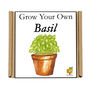 Gardening Gift. Grow Your Own Herbs. Basil Seeds Kit, thumbnail 4 of 4