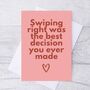 Tinder Valentine's Card | Funny Valentines Card, thumbnail 1 of 3