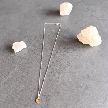 Wild And Free Moon Necklace In Sterling Silver, 4 of 5
