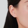 Sterling Silver Cute Weasel Stud Earrings, thumbnail 2 of 11