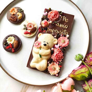 Personalised Vegan Chocolate Bear, Artisan Sweet Gift, 9 of 9