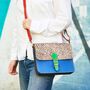 Recycled Leather Animal Print Crossbody Clutch Bag, thumbnail 8 of 12