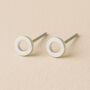 Sterling Silver Karma Circle Stud Earrings, thumbnail 1 of 7