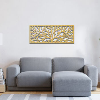 Tree Of Life Wooden Wall Art Modern Decor Panel, 8 of 11