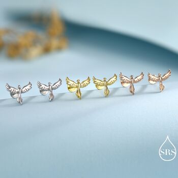 Phoenix Internally Threaded Flat Back Earrings In Sterling Silver, 6 of 11