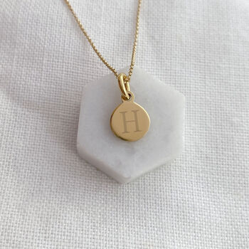 Personalised Initial Disc Necklace, 8 of 12