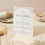 Drinks Menu Sign A5 Sturdy Wedding Sign Minimalist Arch, thumbnail 1 of 5