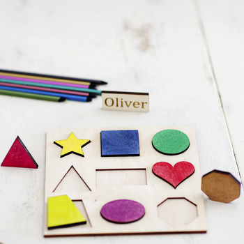 Personalised Geometric Shapes Sorting Puzzle, 3 of 4