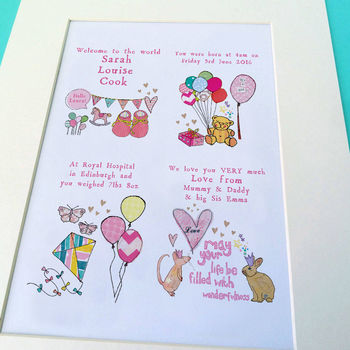 Personalised New Baby Print, 8 of 8