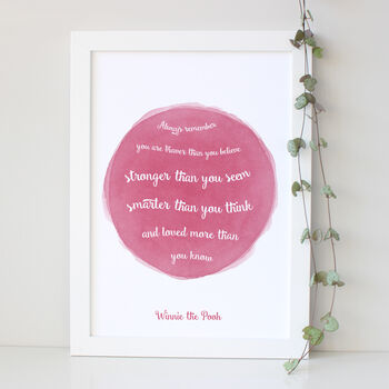 'Winnie The Pooh' Watercolour Quote Print, 9 of 10