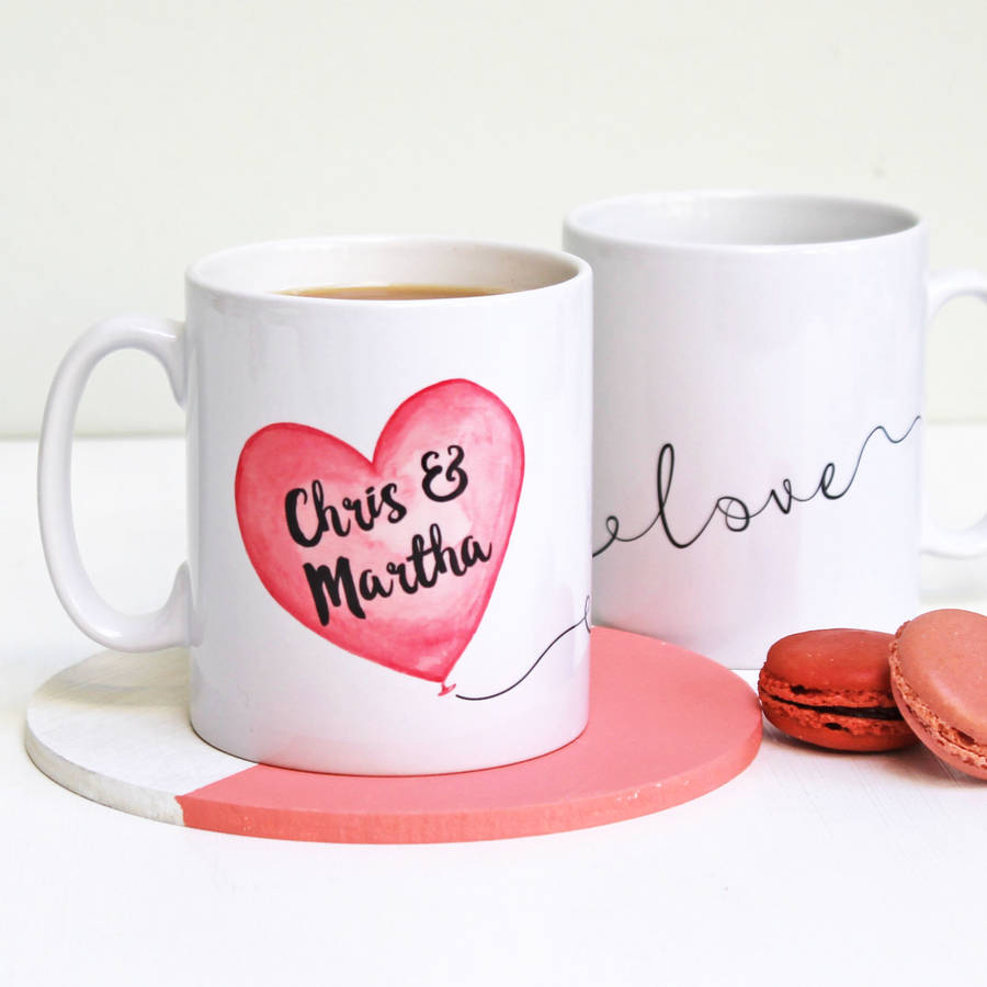 Personalised Couple's Love Balloon Mug, 1 of 5