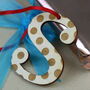 Small Spotty Letter Hanging Decoration, thumbnail 5 of 7