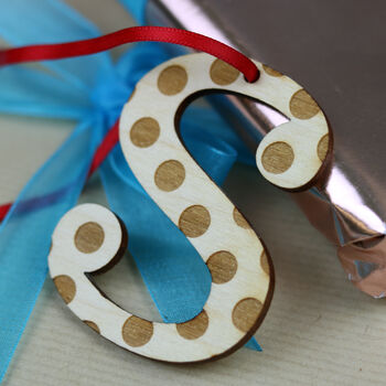 Small Spotty Letter Hanging Decoration, 5 of 7