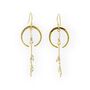 18ct Gold Plated Moon Goddess Drop Earrings, thumbnail 2 of 6