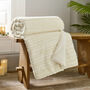 Chatsworth Supersoft Faux Fur Throw 130x170cm Cream, thumbnail 2 of 4