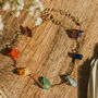 Gold Plate Seven Chakra Raw Crystal Bracelet, thumbnail 3 of 4