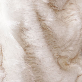 Alaskan Snow Wolf Faux Fur Throw, 3 of 4
