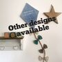 Welcome To The World, Hanging Fabric Kite, Turquoise Cotton With Baby Animal Print And Four Fabric Bows, thumbnail 4 of 11