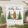 Personalised Daddy Bear Christmas Card From Kids, thumbnail 1 of 7