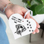 Personalised Labrador Dog Heart Hanging Decoration, thumbnail 1 of 2
