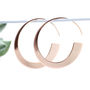 18ct Rose Gold Plated Or Sterling Silver Hoop Earrings, thumbnail 3 of 8