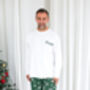 Family Christmas Personalised Snowflake Pyjamas In Red And Green, thumbnail 4 of 10