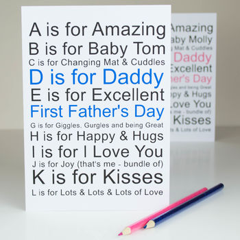 1st Fathers Day Card Personalised, 9 of 10