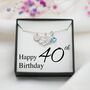 40th Birthday Necklace – Sterling Silver Heart Infinity Charm, Personalised Jewellery Gift For Her, thumbnail 1 of 7