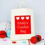 Personalised Hearts 'Crochet' Bag, thumbnail 1 of 2