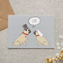 Pug Wedding / Engagement Card, thumbnail 1 of 3