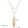 Large Feather Silver Gold Plated Leaf Charm Pendant, thumbnail 3 of 10