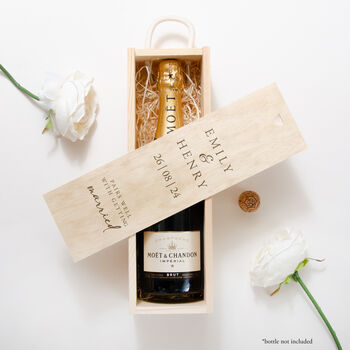 Personalised Wedding Bottle Box For The Couple, 3 of 5