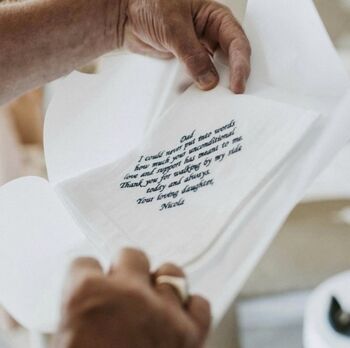 Father Of The Bride Message Handkerchief, 3 of 6