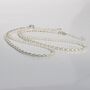 White Pearl Beaded Necklace Or Double Stranded Bracelet With Sterling Silver Beads, thumbnail 8 of 10