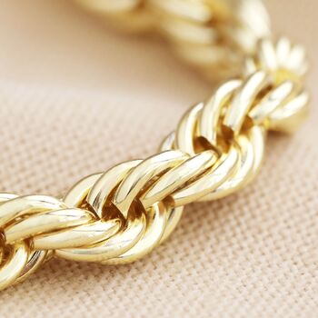 Plaited Rope Chain Bracelet In Gold, 4 of 11