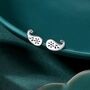 Sterling Silver Paisley Pattern Stud Earrings, thumbnail 1 of 12