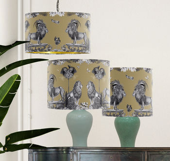 Lion Lampshade Livoris Feritas, Gold With Gold Lining, 2 of 9