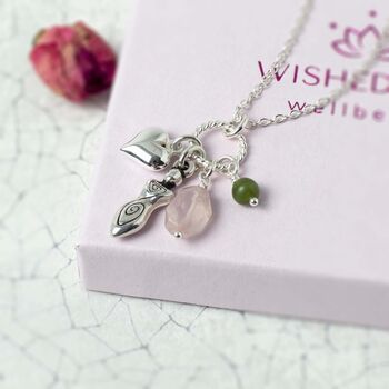 Fertility Goddess Charm Necklace, Sterling Silver, 3 of 4