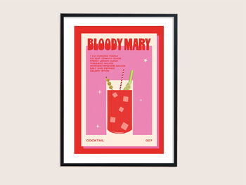 Retro Bloody Mary Print, 5 of 5