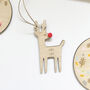 Wooden Reindeer Christmas Decoration, thumbnail 6 of 6