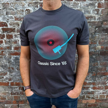 Neon Vinyl Classic Since | Personalised Mens Birthday Gift T Shirt, 3 of 5