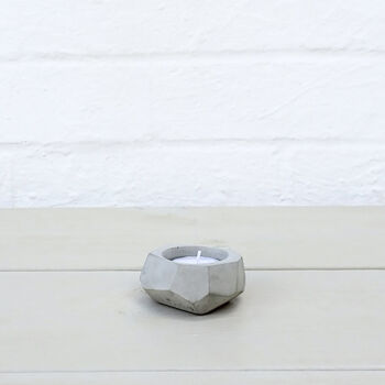 Sustainable Concrete Tea Light Holder And Candle, 4 of 10