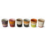 Ceramic 70's Style Mugs Set Of Six, thumbnail 2 of 5
