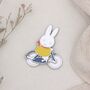 Miffy Spinning Wheels Bike Pin Badge, thumbnail 1 of 5