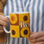 Personalised 'Sunflower Squares' Mug, thumbnail 2 of 4