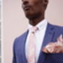 Mens Soft Pink Floral Pocket Square, thumbnail 4 of 12