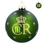 Royal King Matte Green Glass Christmas Bauble Ornament, thumbnail 5 of 5
